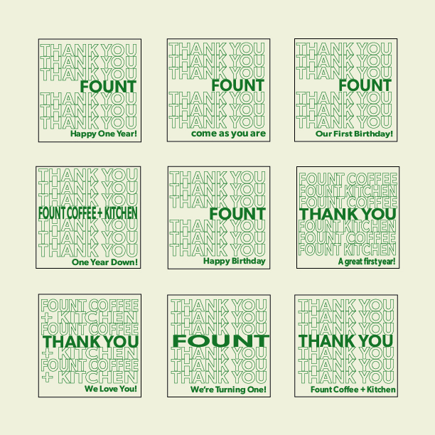 Sticker variations grid