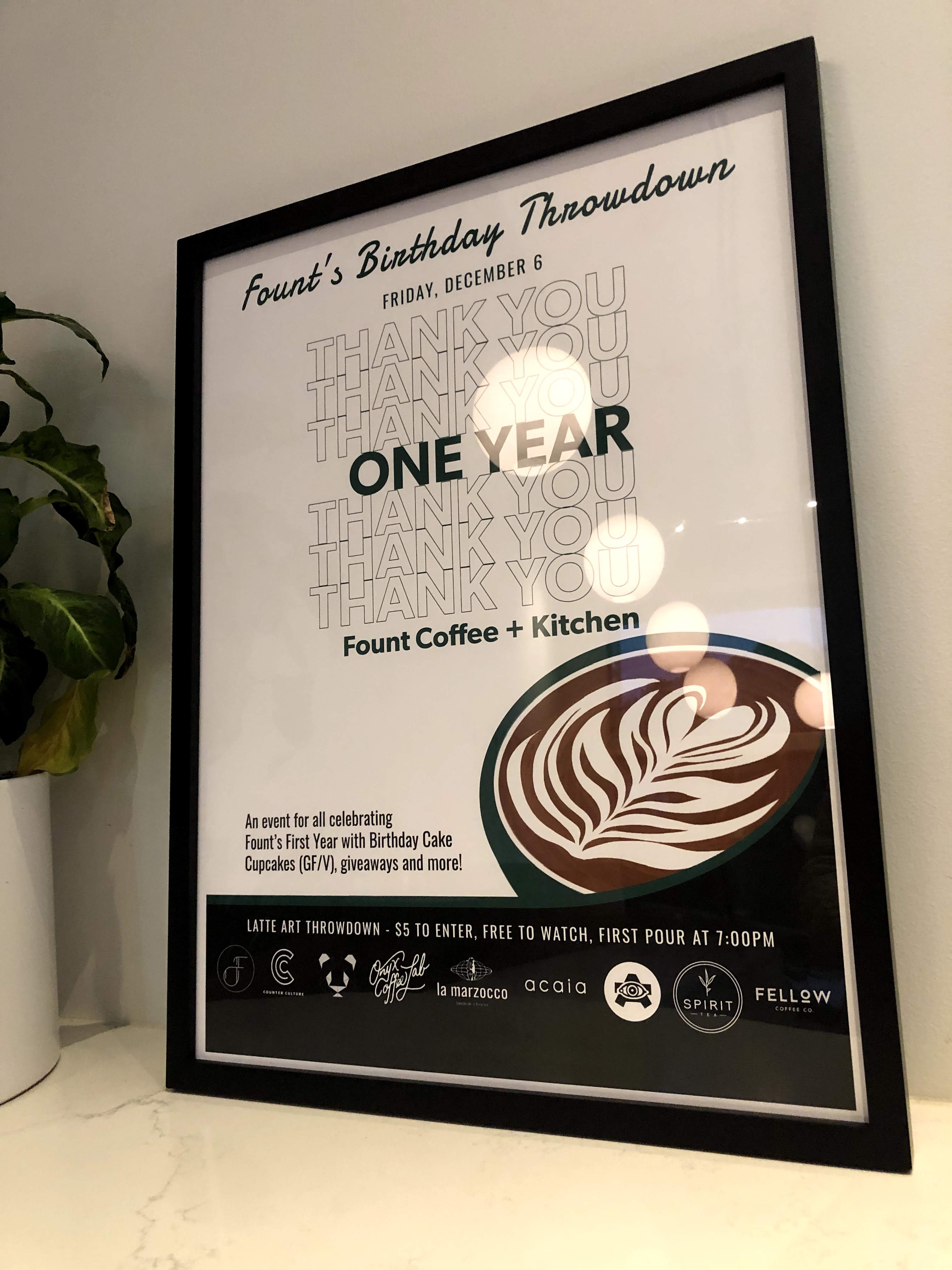 Framed poster in the wild