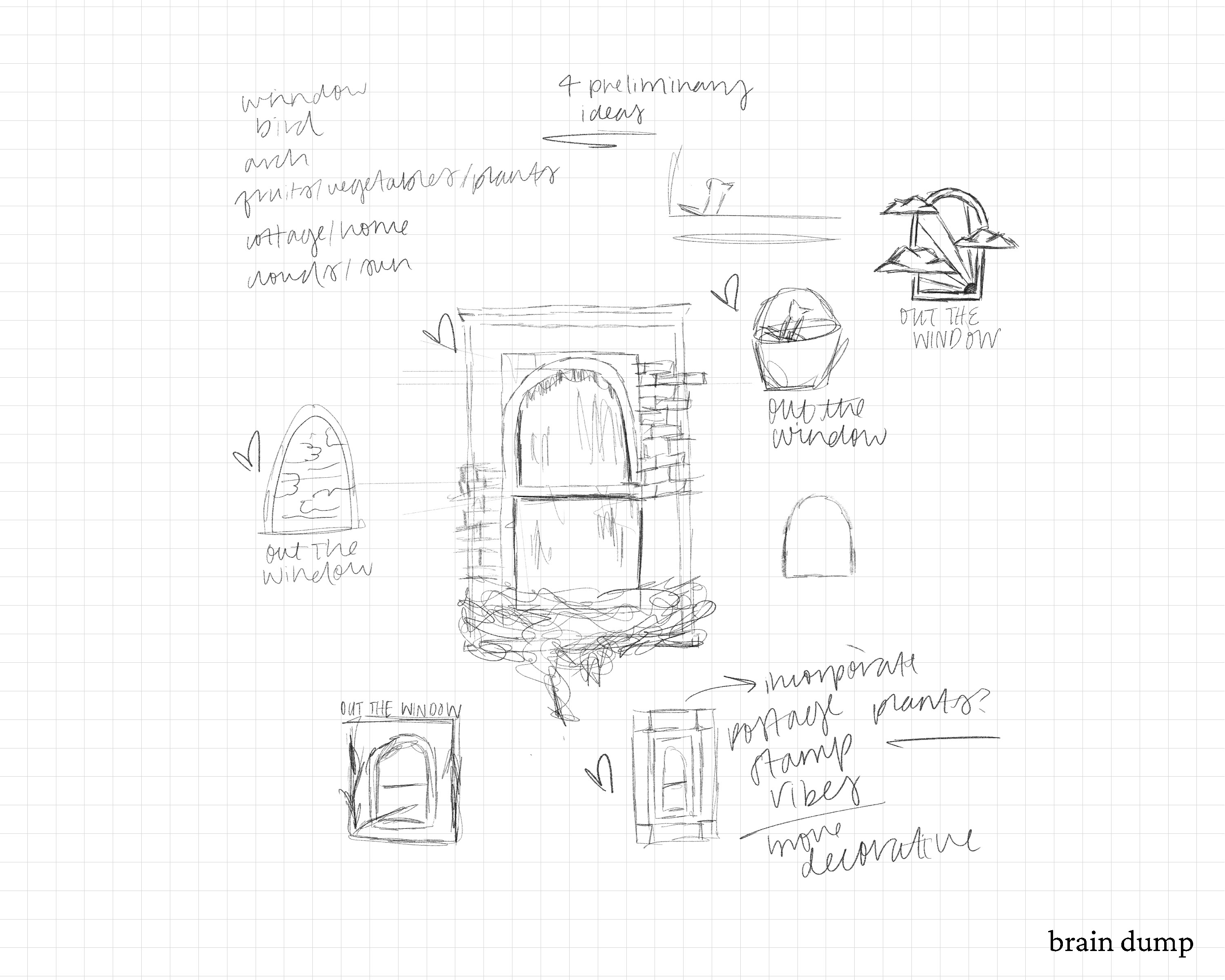 Out The Window — brain dump sketches