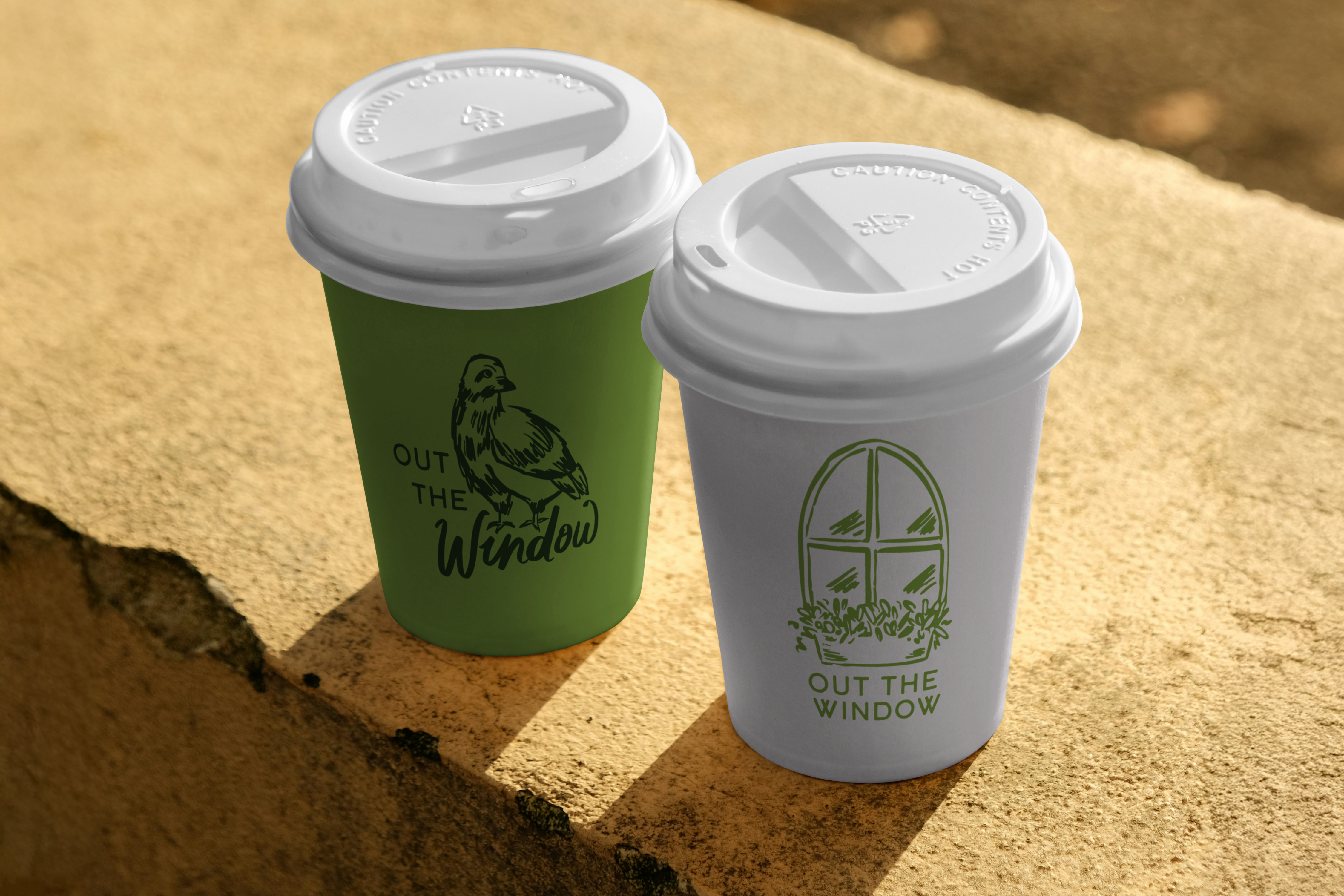 Out The Window — coffee cup mockups