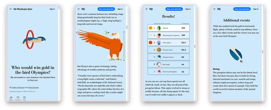 Bird Olympics — story screenshot